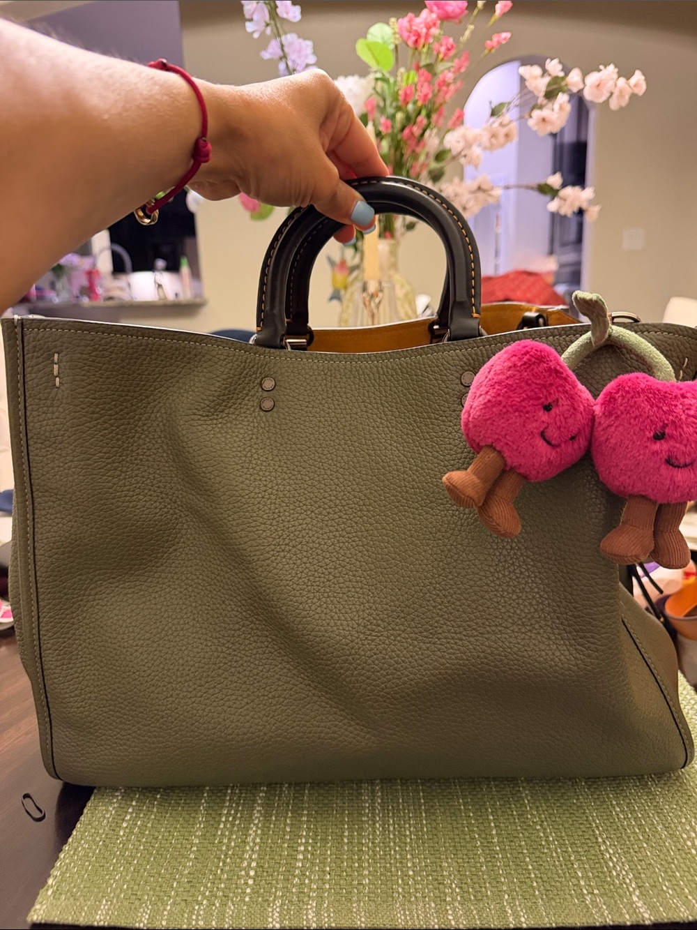 COACH ROGUE 31 in Green pebbled Leather with the highest craftsmanship